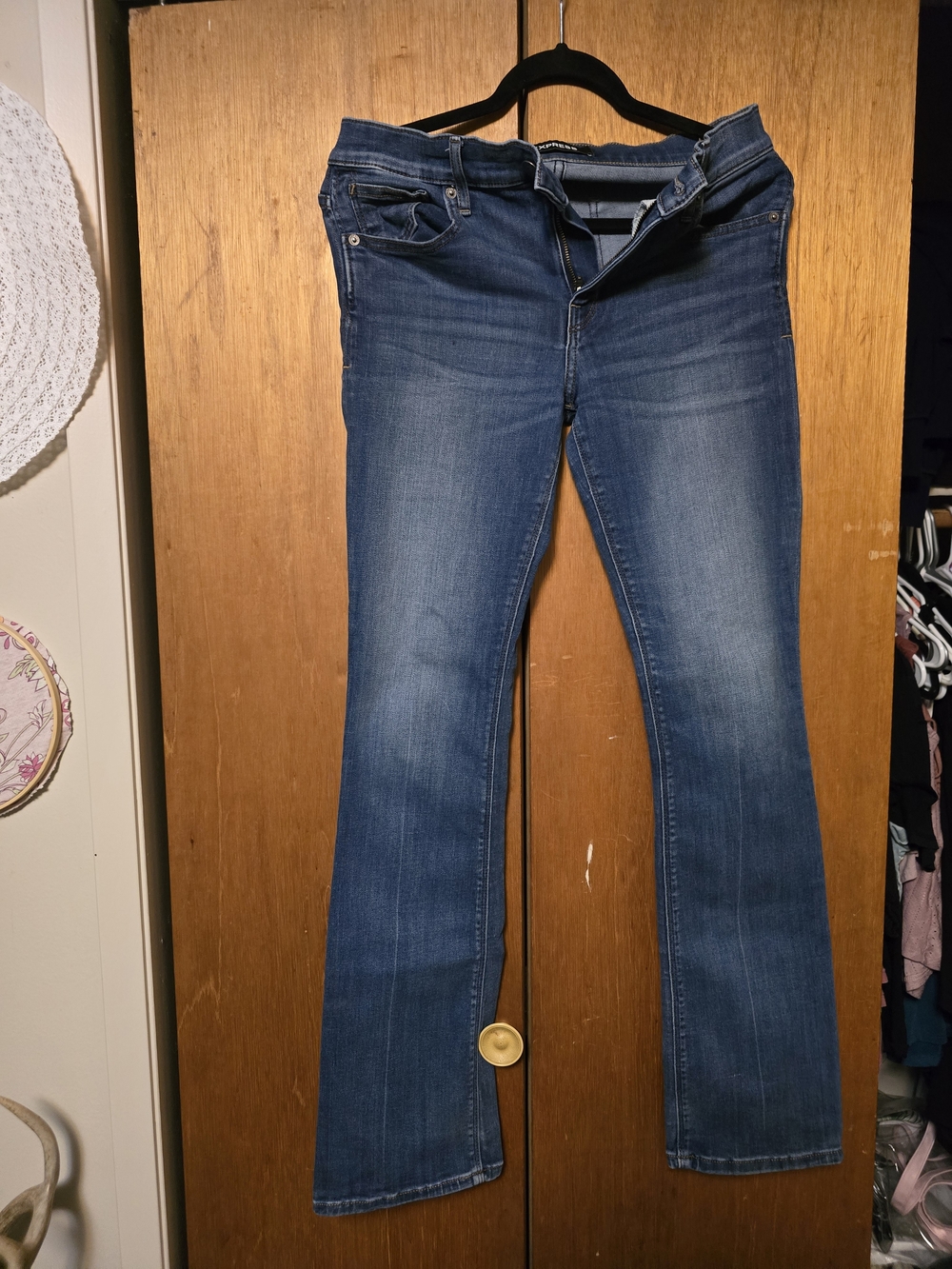 Express Blue Wide Leg Jeans